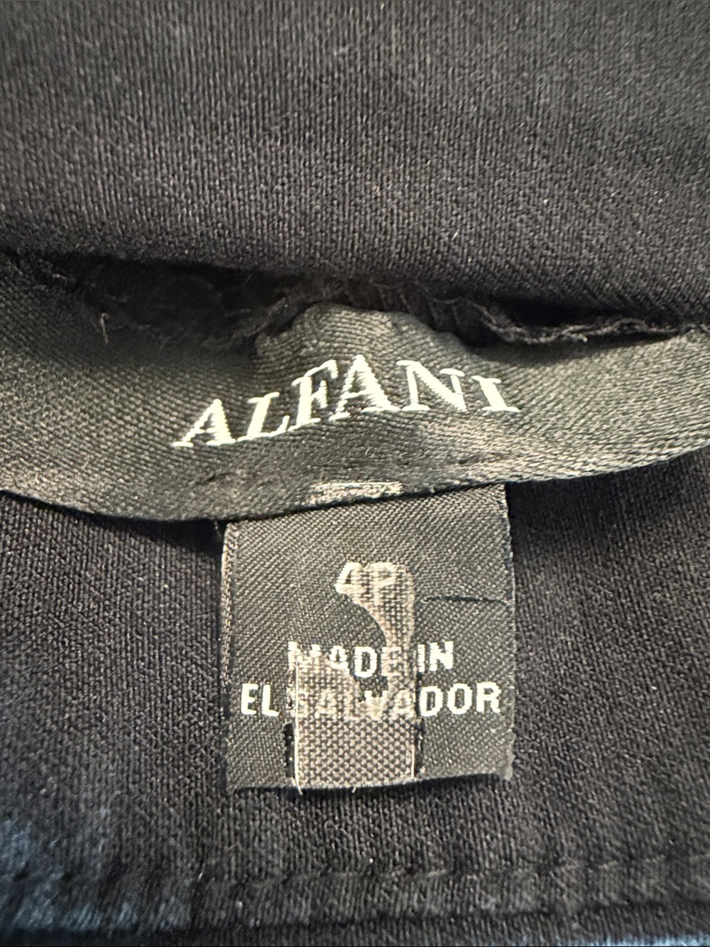 Alfani Black pull on black pants 4P